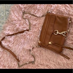 Rebecca Minkoff Tan & Gold Crossbody Bag
